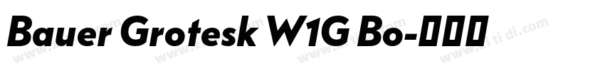 Bauer Grotesk W1G Bo字体转换 Bauer Grotesk W1G Bo字体转换